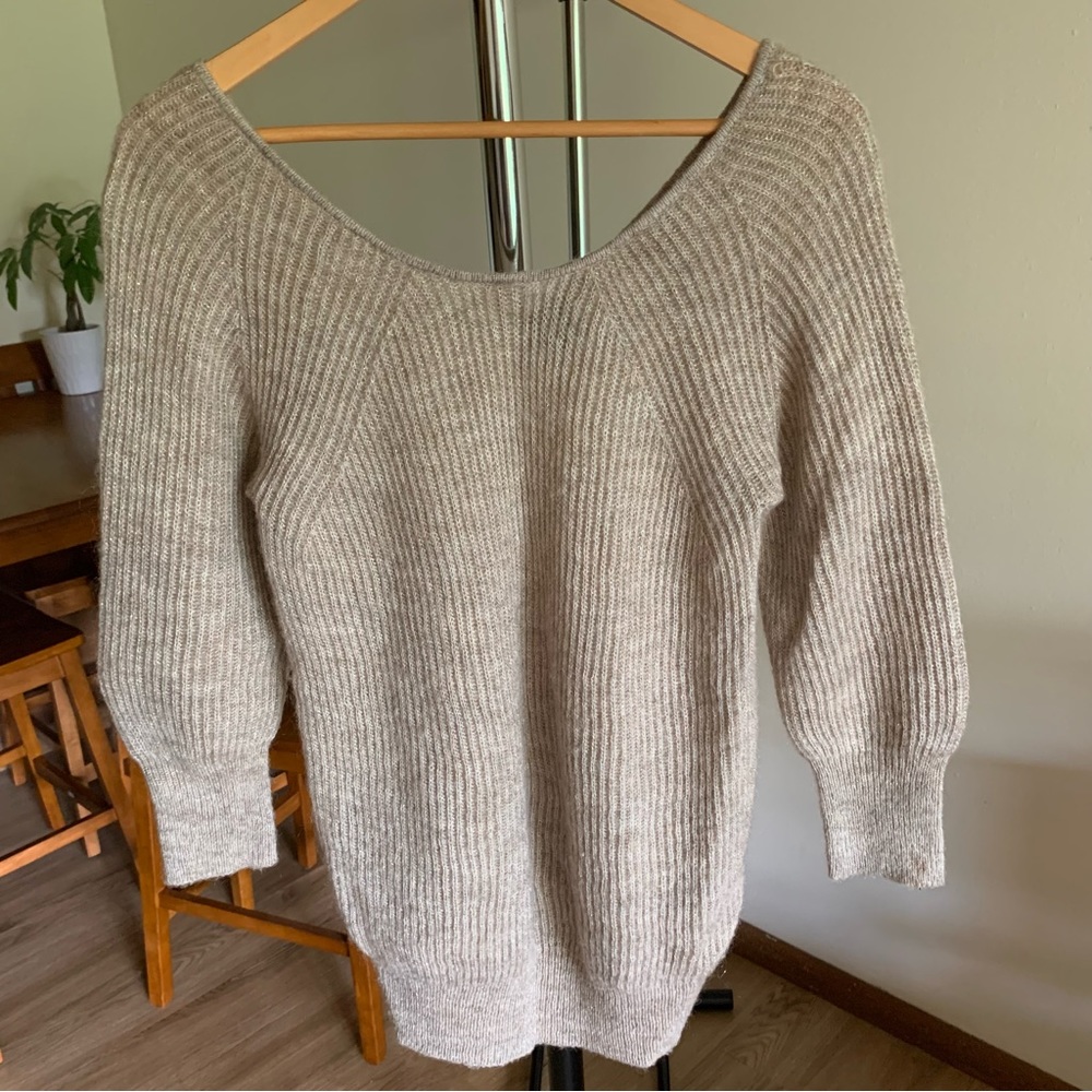 Club Monaco Mohair Knit Sweater Tan